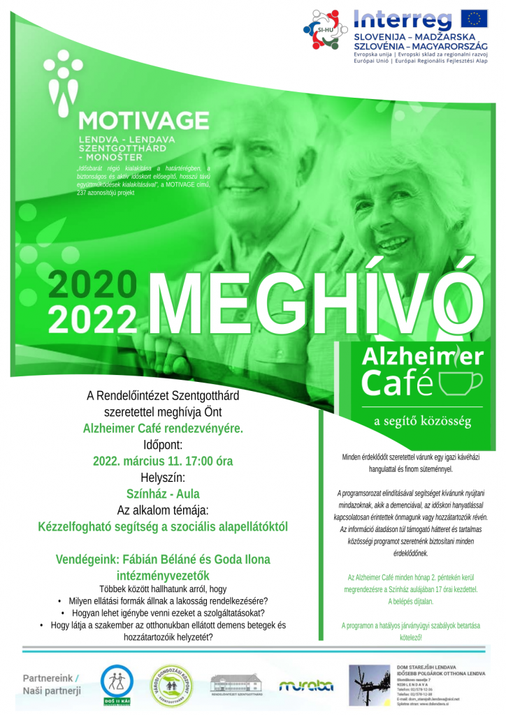Alzheimer Cafe 2022.03.11 17 órától